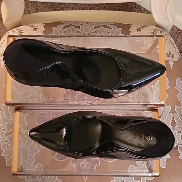 JustFab Lucine Black & White Heels - Picture 5 of 16